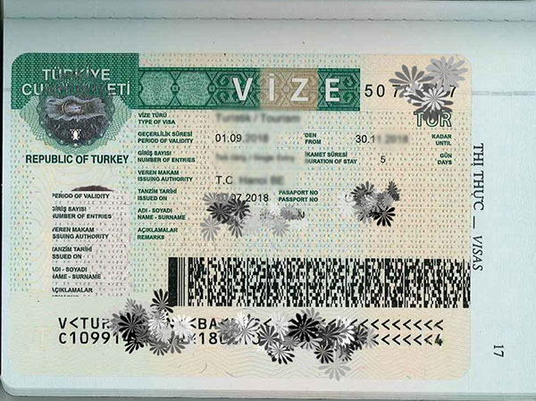 Visa Thổ Nhĩ Kỳ 